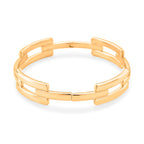 Designer Inspired Yellow Gold Tone Plated Bangle (Size - 7.5)