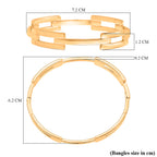 Designer Inspired Yellow Gold Tone Plated Bangle (Size - 7.5)