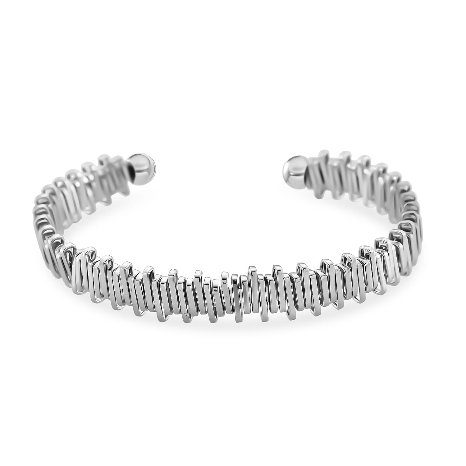 Designer Inspired  Bangle (Size 7.5) in White Gold Tone 8244421 0