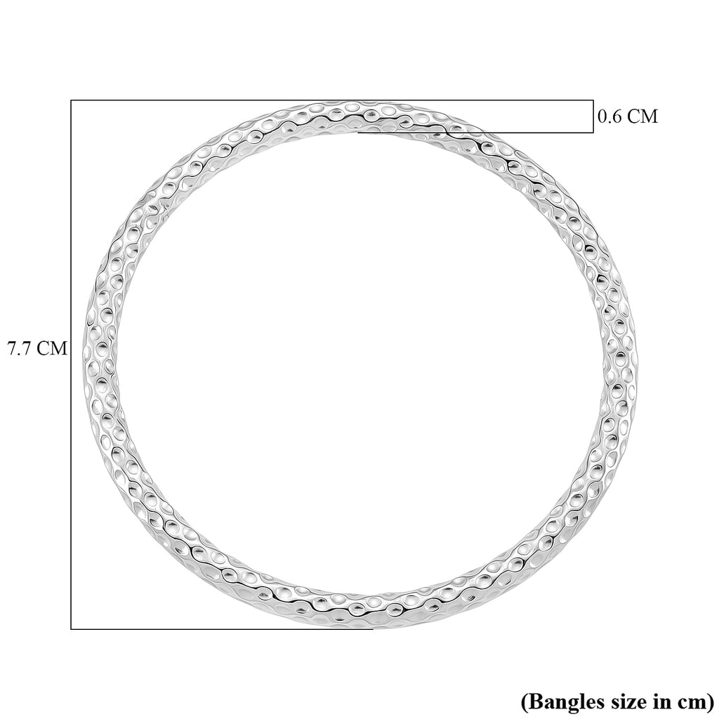 DESIGNER INSPIRED Silver Plated Bangle (8 inch)
