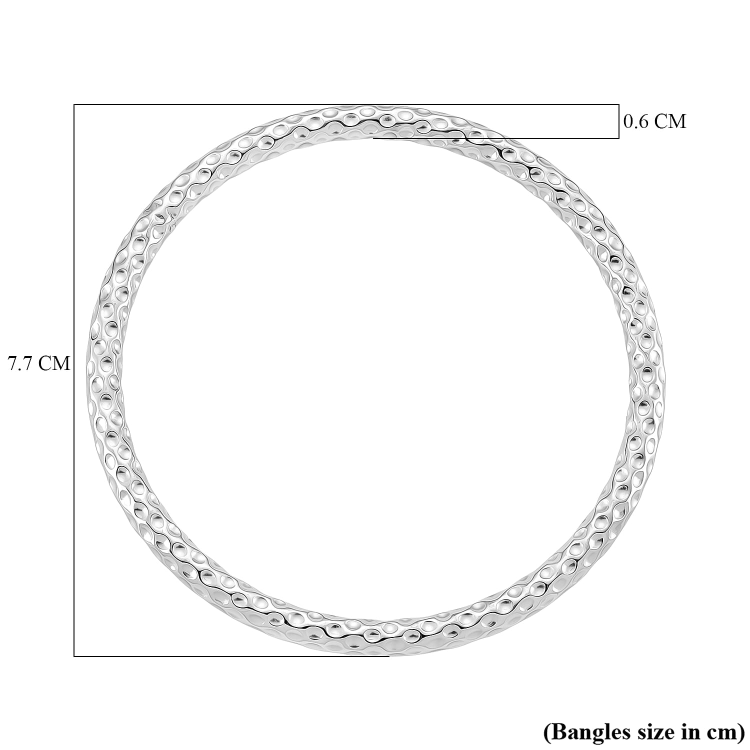 DESIGNER INSPIRED Silver Plated Bangle (8 inch) 8205401 5