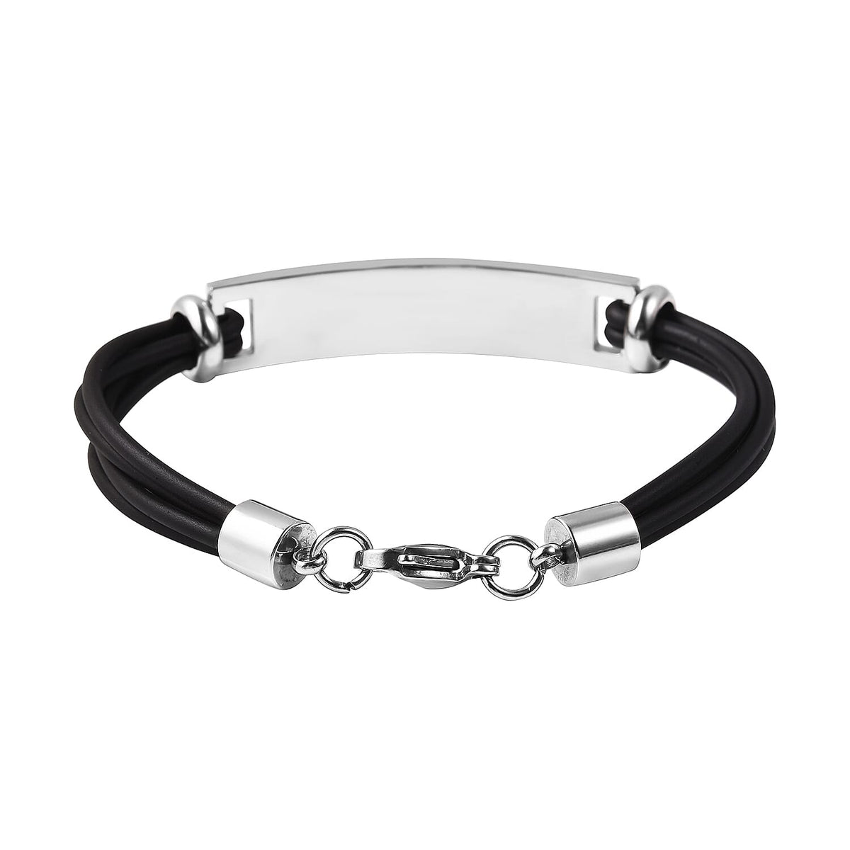 Bar Multi-Strand Bracelet with Lobster Lock in Stainless Steel 3623592 4