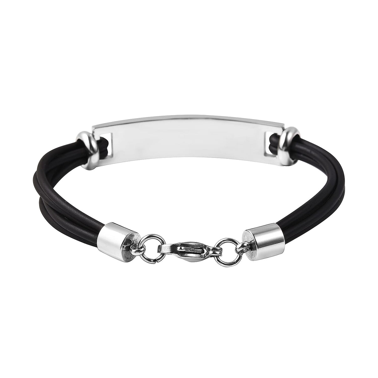 Bar Multi-Strand Bracelet with Lobster Lock in Stainless Steel 3623597 3