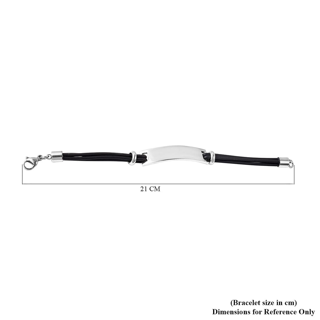 Bar Multi Strand Bracelet (Size 8) with Lobster Lock in Stainless Steel