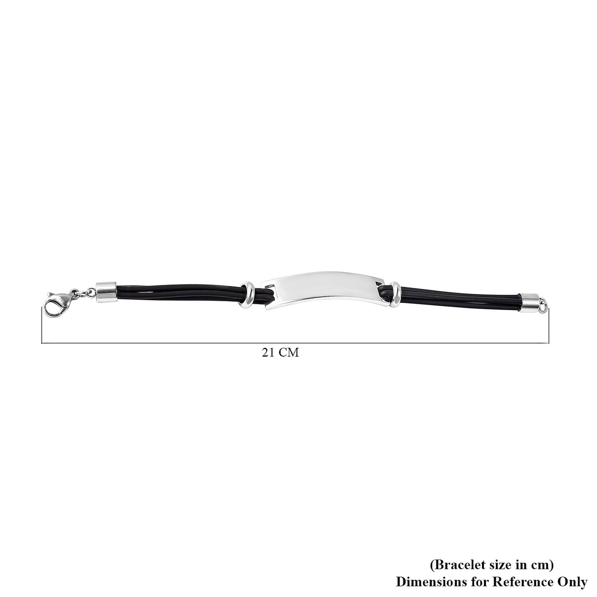Bar Multi-Strand Bracelet with Lobster Lock in Stainless Steel 3623597 5