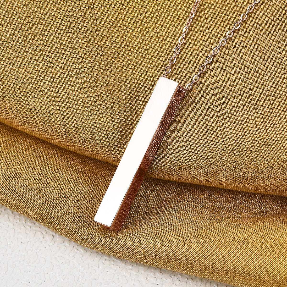 Bar Necklace in Rose Gold Tone Stainless Steel 3623472 2