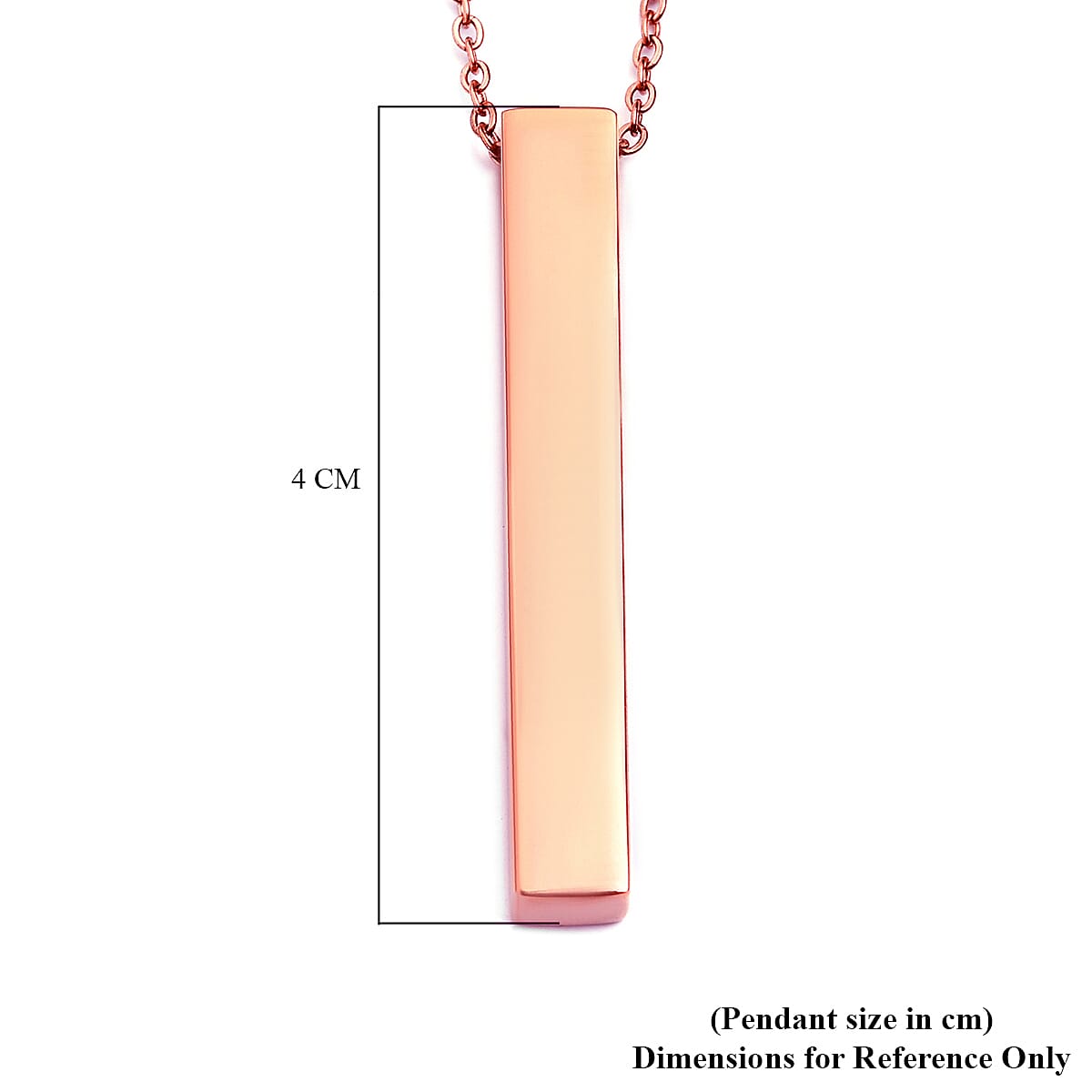 Bar Necklace in Rose Gold Tone Stainless Steel 3623472 5