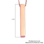 Bar Necklace (Size 24) in Rose Gold Tone Stainless Steel