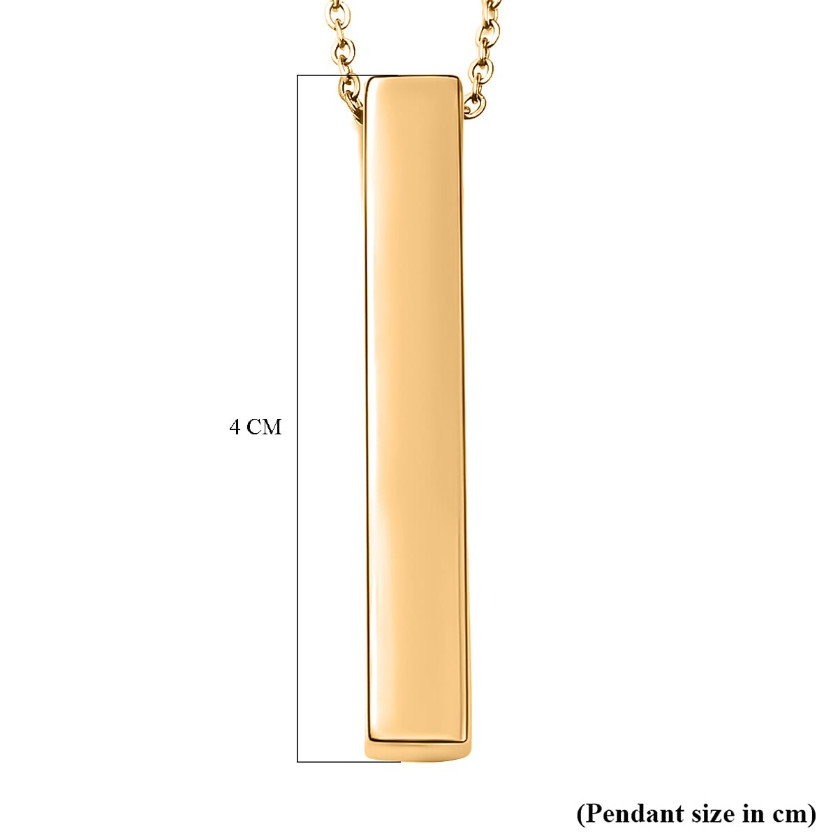 Bar Necklace in Yellow Gold Tone Stainless Steel 3623471 3