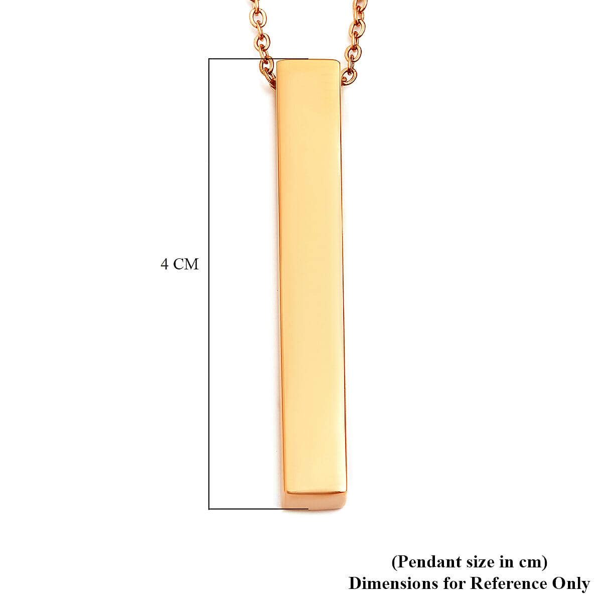 Bar Necklace in Yellow Gold Tone Stainless Steel 3623471 5