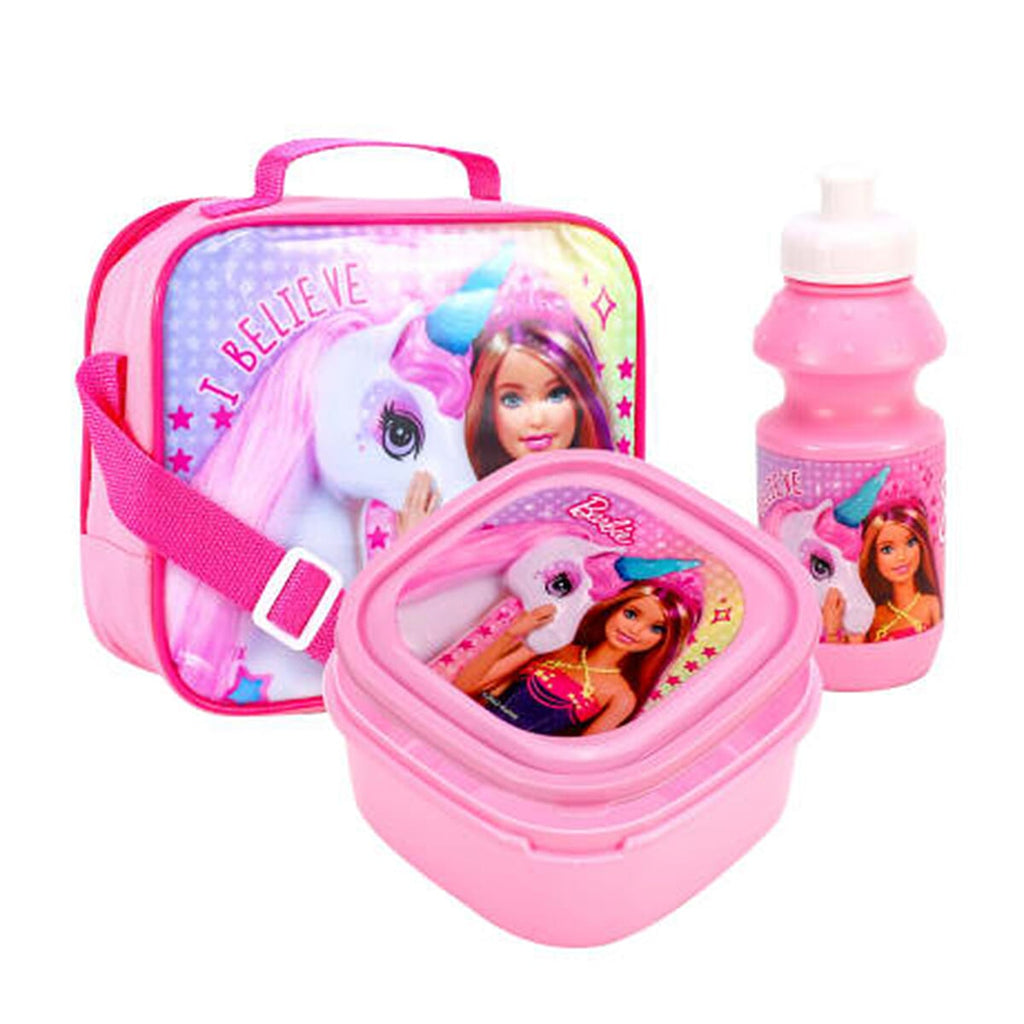 Barbie 3 Piece Lunch Set - Pink