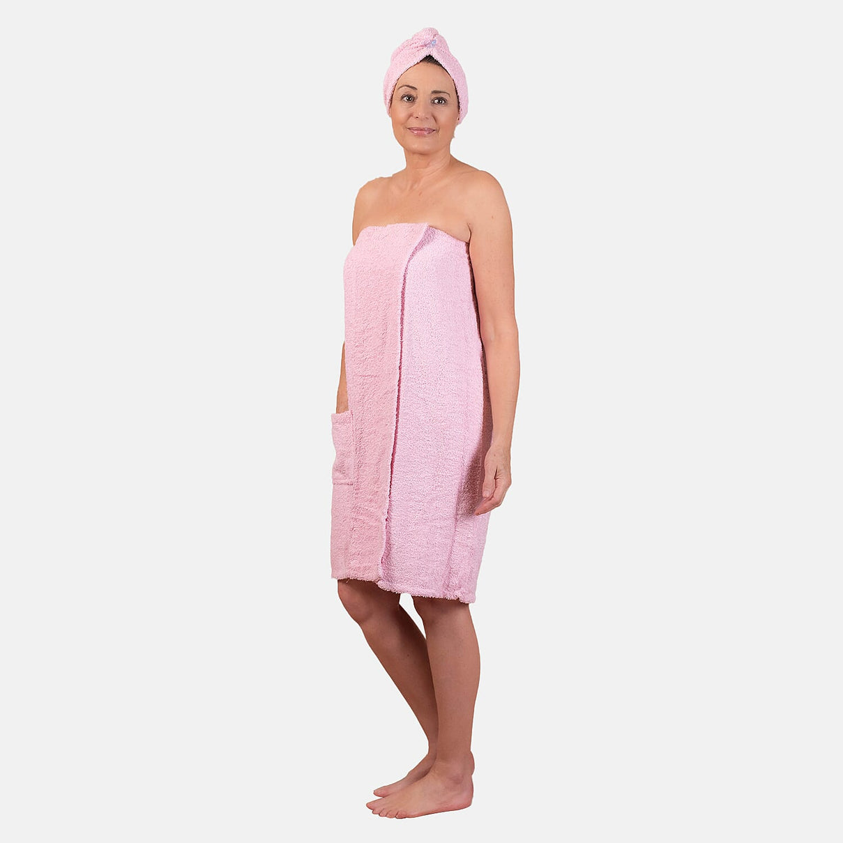 Women Body Wrap Bath Towel with Shower Cap - Lavender 7173864 1