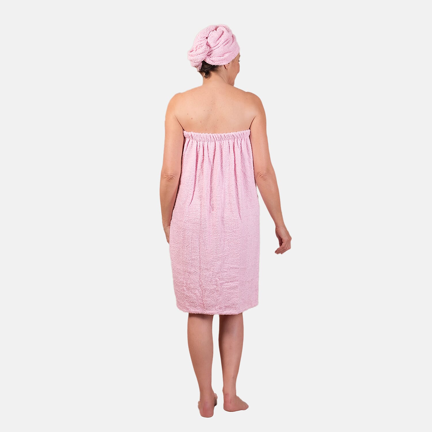 Women Body Wrap Bath Towel with Shower Cap - Lavender 7173864 2