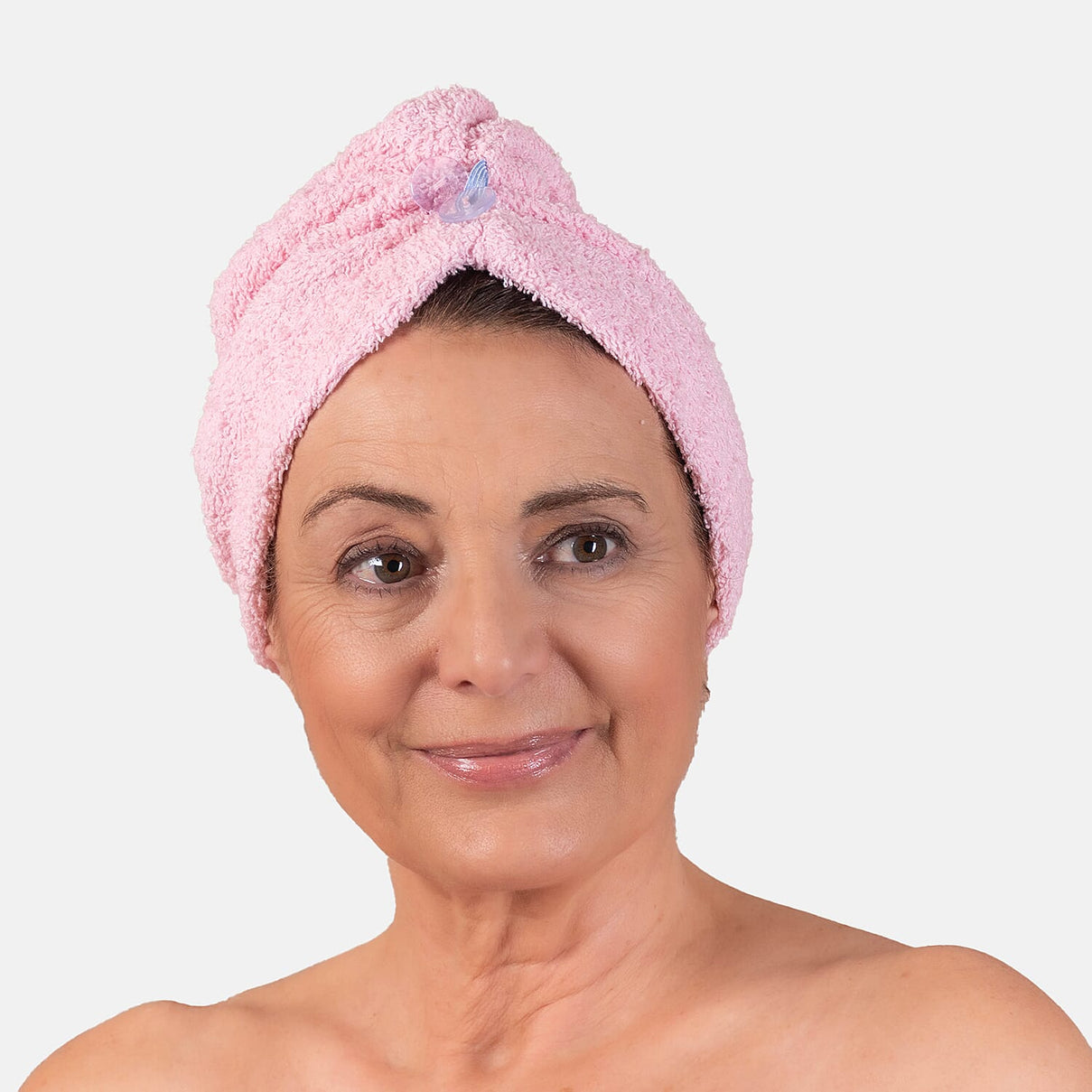 Women Body Wrap Bath Towel with Shower Cap - Lavender 7173864 3
