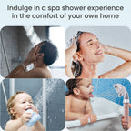 High-Pressure Ionic Filter Shower Head with 3 Adjustable Spray Settings (22 x 8cm)