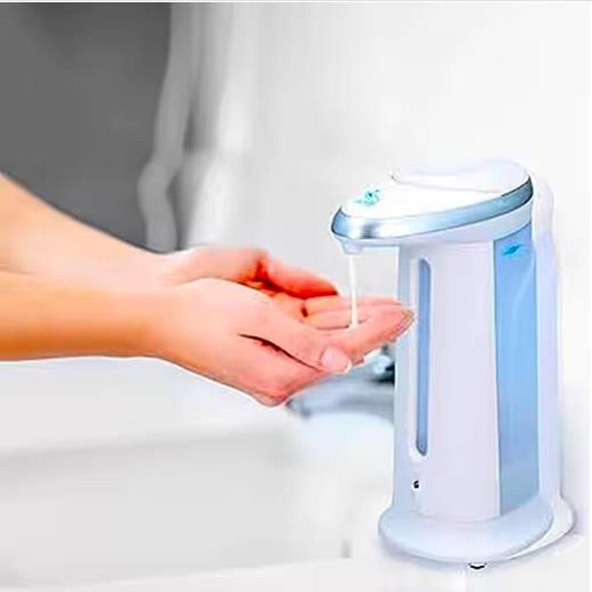 Bath and Kitchen Hands-Free Soap Dispenser Motion Activated (330ml) - Batteries Incl. 7935380 1