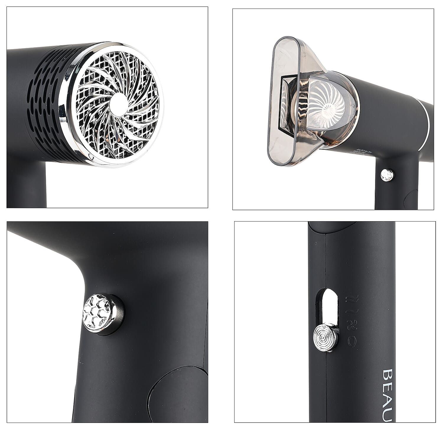 Beautech Foldable Hair Dryer with Concentrator Nozzle (1400W) - Black 7816571 17