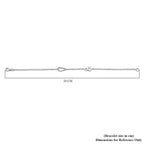 Platinum Overlay Sterling Silver Line Bracelet 1 Row