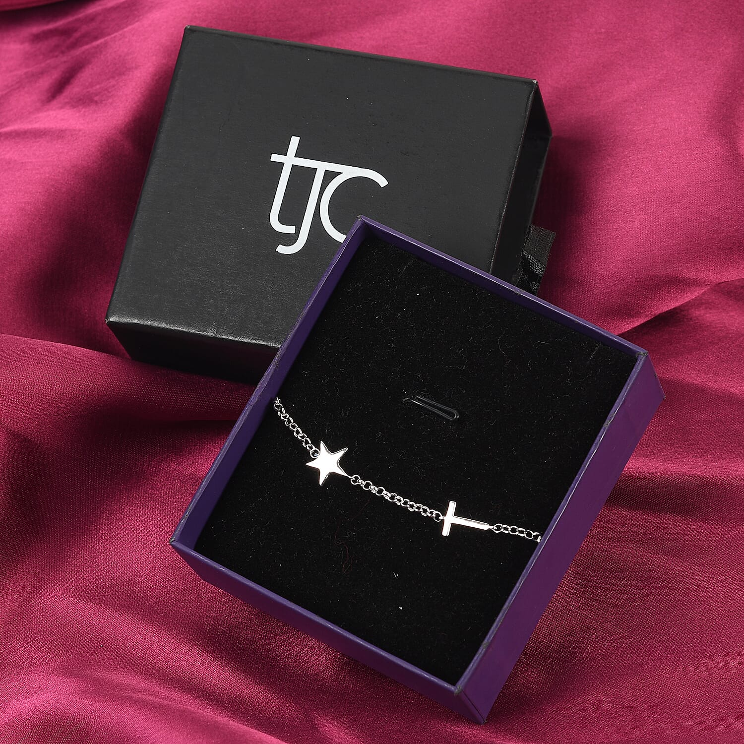 Belcher Bracelet in Platinum Plated Sterling Silver 3769654 2