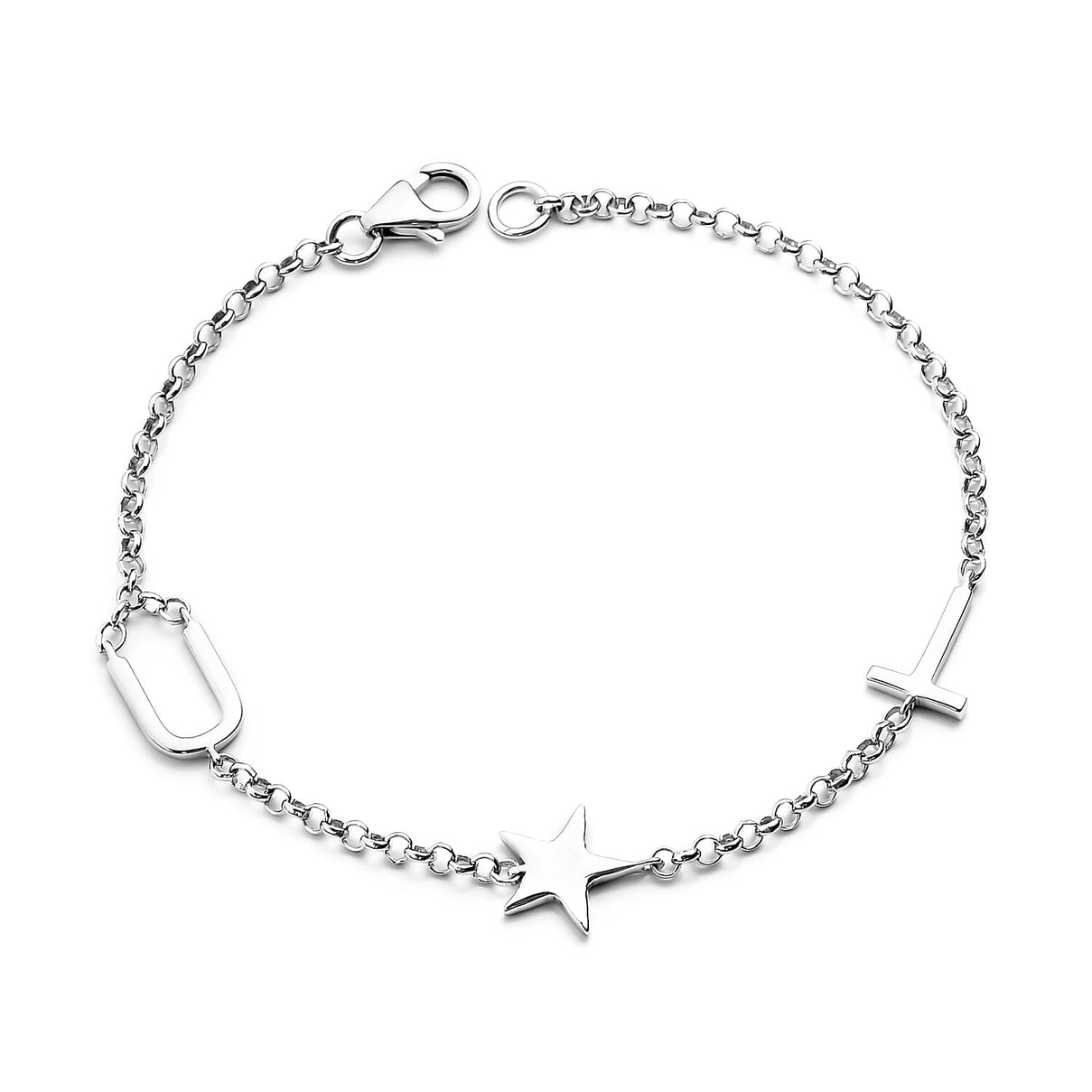 Belcher Bracelet in Platinum Plated Sterling Silver 3769654 3