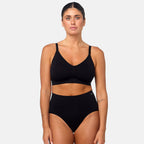 Bella Bodies Pack of 2 - Easyfit Adjustable Quick-Dry Wirefree Travel Bra with Removable Bra Pads (Size M) - Black