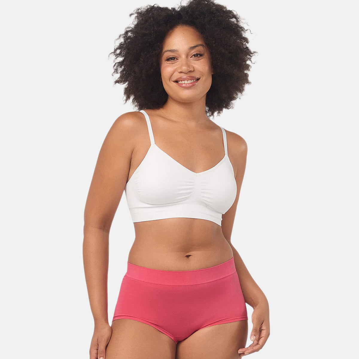 Bella Bodies Pack of 2 - Seamless Full Coverage Bamboo Girlshort (Size M) - Grey Rose V32579121 1