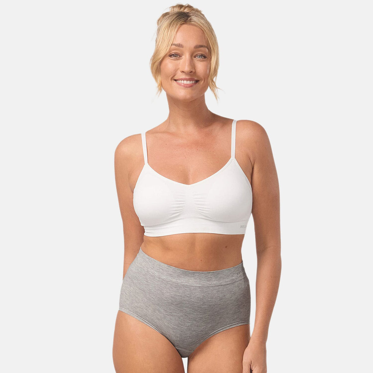 Bella Bodies Pack of 2 - Seamless Full Coverage Bamboo Girlshort (Size M) - Grey Rose V32579121 3