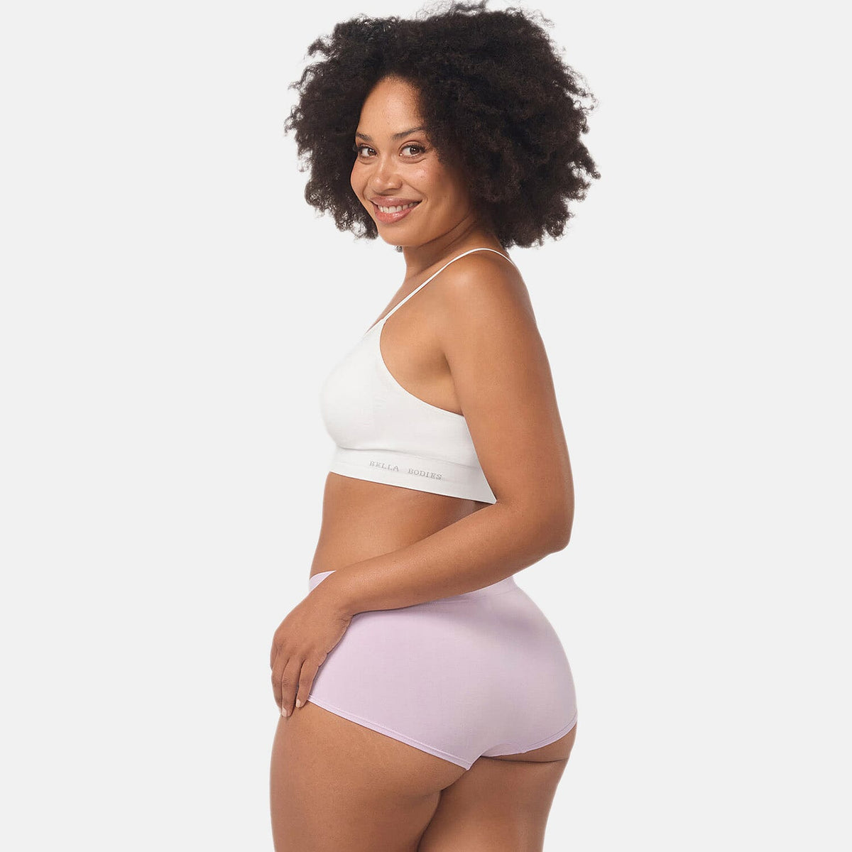 Bella Bodies Pack of 2 - Seamless Full Coverage Bamboo Girlshort (Size XL) - Grey Marle/Soft Lilac V32579208 2