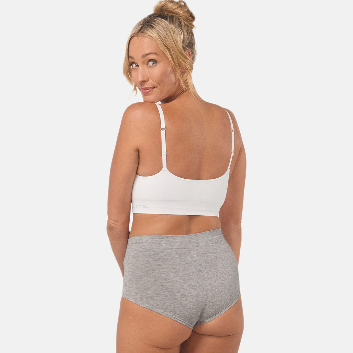 Bella Bodies Pack of 2 - Seamless Full Coverage Bamboo Girlshort (Size XL) - Grey Marle/Soft Lilac V32579208 4