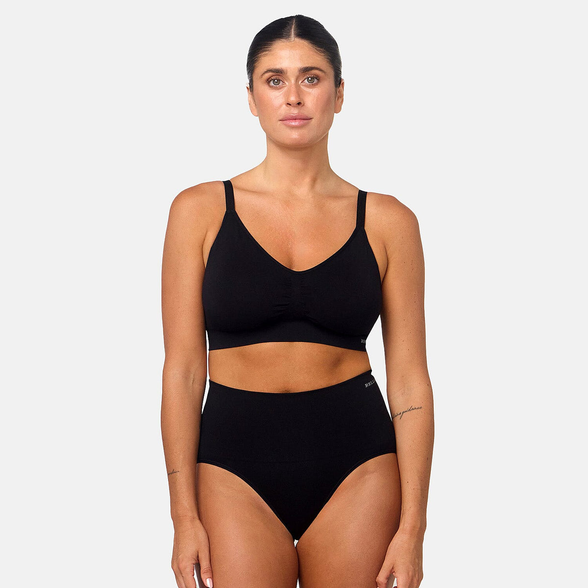 Bella Bodies Pack of 2 - Smoothme Quick Dry Seamless High-Waisted Knickers (Size M) - Black V32637612 1