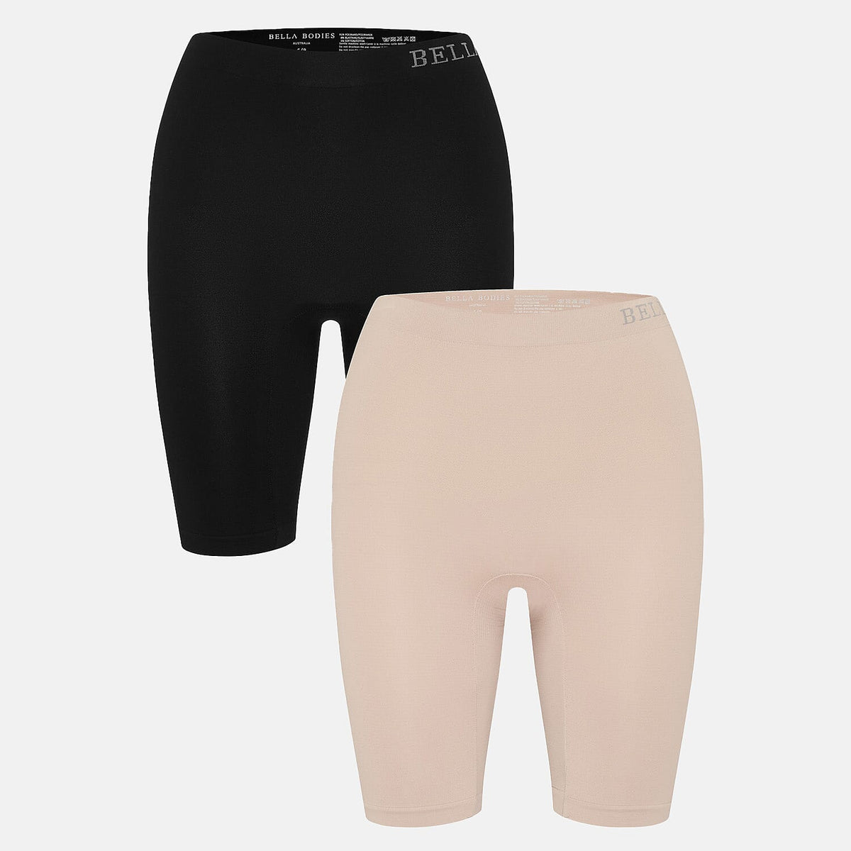 Bella Bodies Cool Fit Quick-Dry Everyday Anti-Chafing Shorts (Size S) - Black &amp; Sand V32579512 0