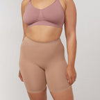 Bella Bodies Cool Fit Quick-Dry Everyday Anti-Chafing Shorts (Size XXXL) - Black - Taupe
