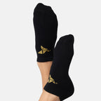 Bella Bodies Pack of 2 - Bamboo Viscose Cushioned Sneaker Socks (Size 5 To 8) - Black