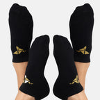 Bella Bodies Pack of 2 - Bamboo Viscose Cushioned Sneaker Socks (Size 5 To 8) - Black