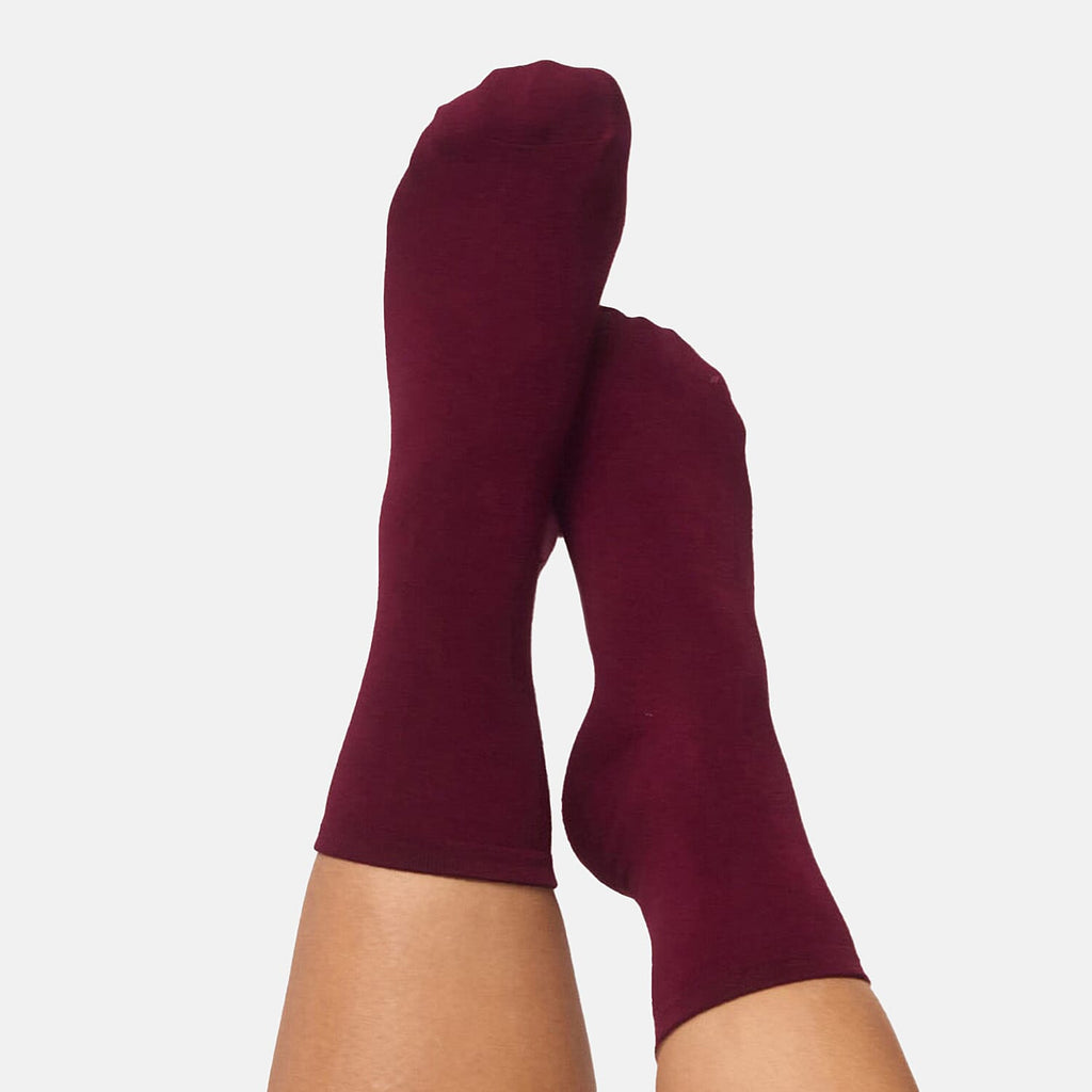 Bella Bodies Pack Of 2 - Bamboo Boot Socks (One Size) - Cherry Berry