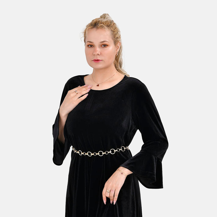 Women Ring Chain-Link Belt (100cm) - Golden 7733614 1