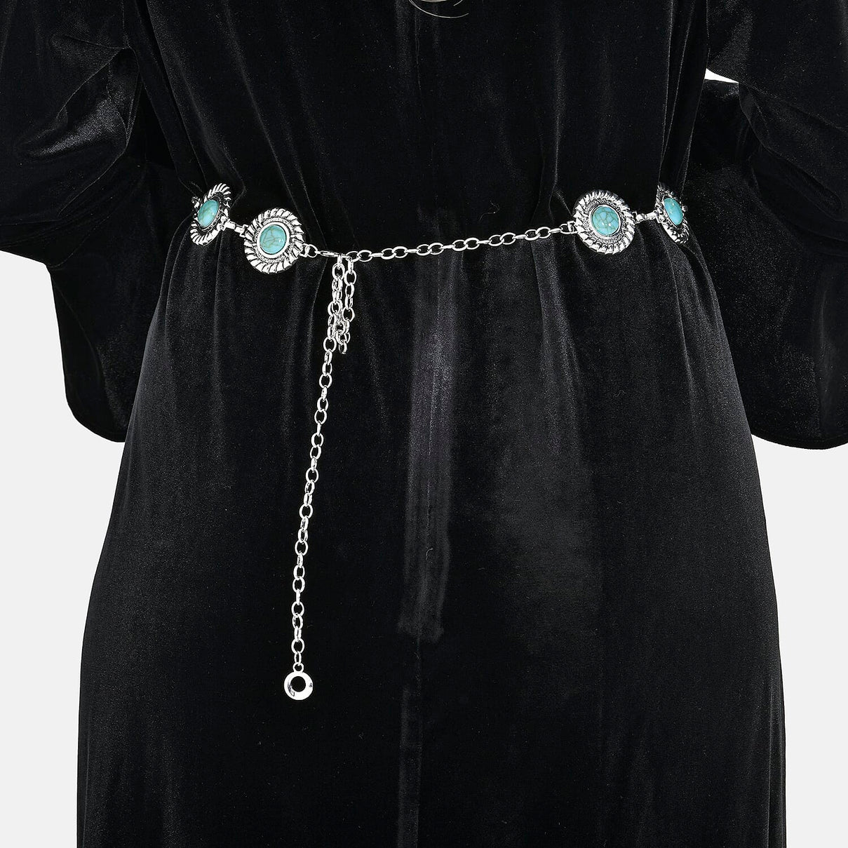 Womenâ€™s Concho Chain-Link Belt 7733608 3