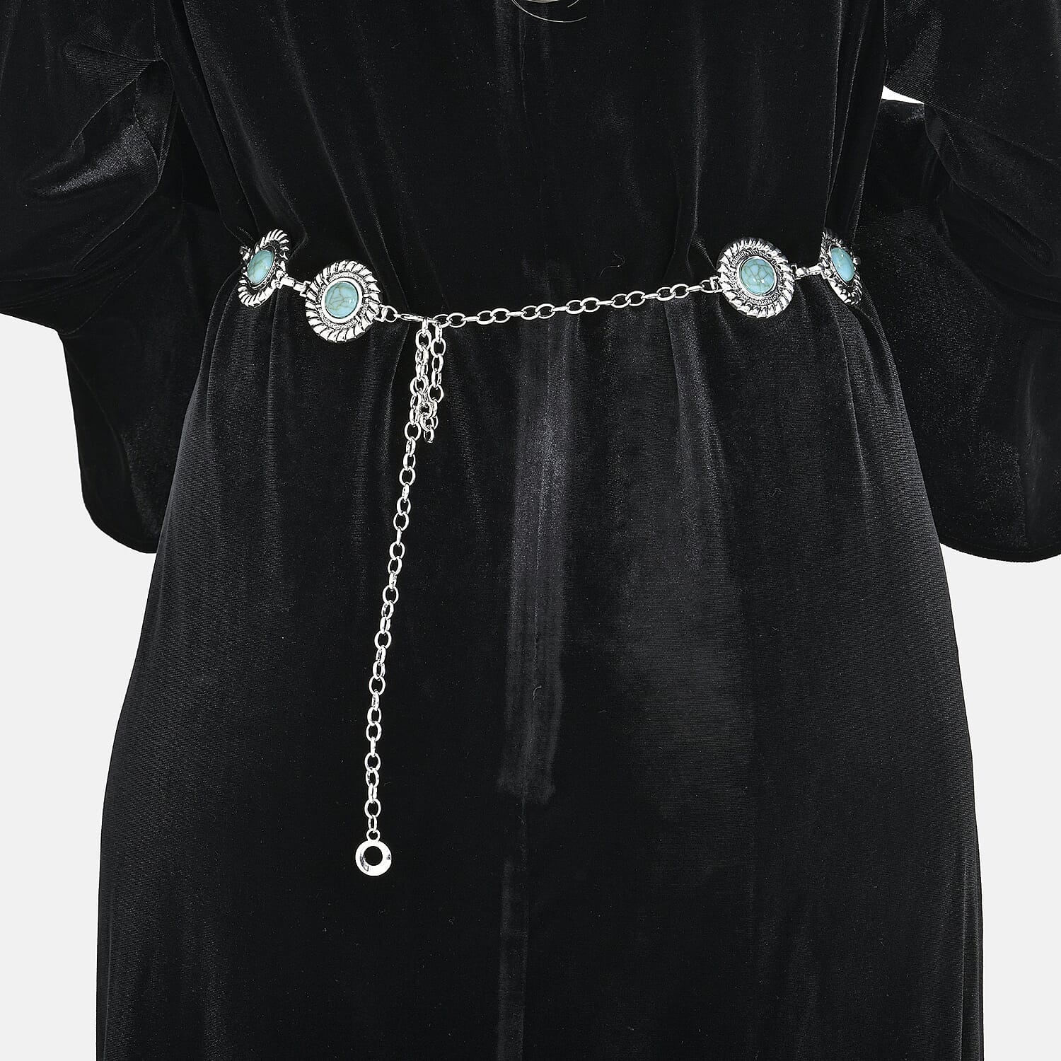 Womenâ€™s Concho Chain-Link Belt 7733608 3