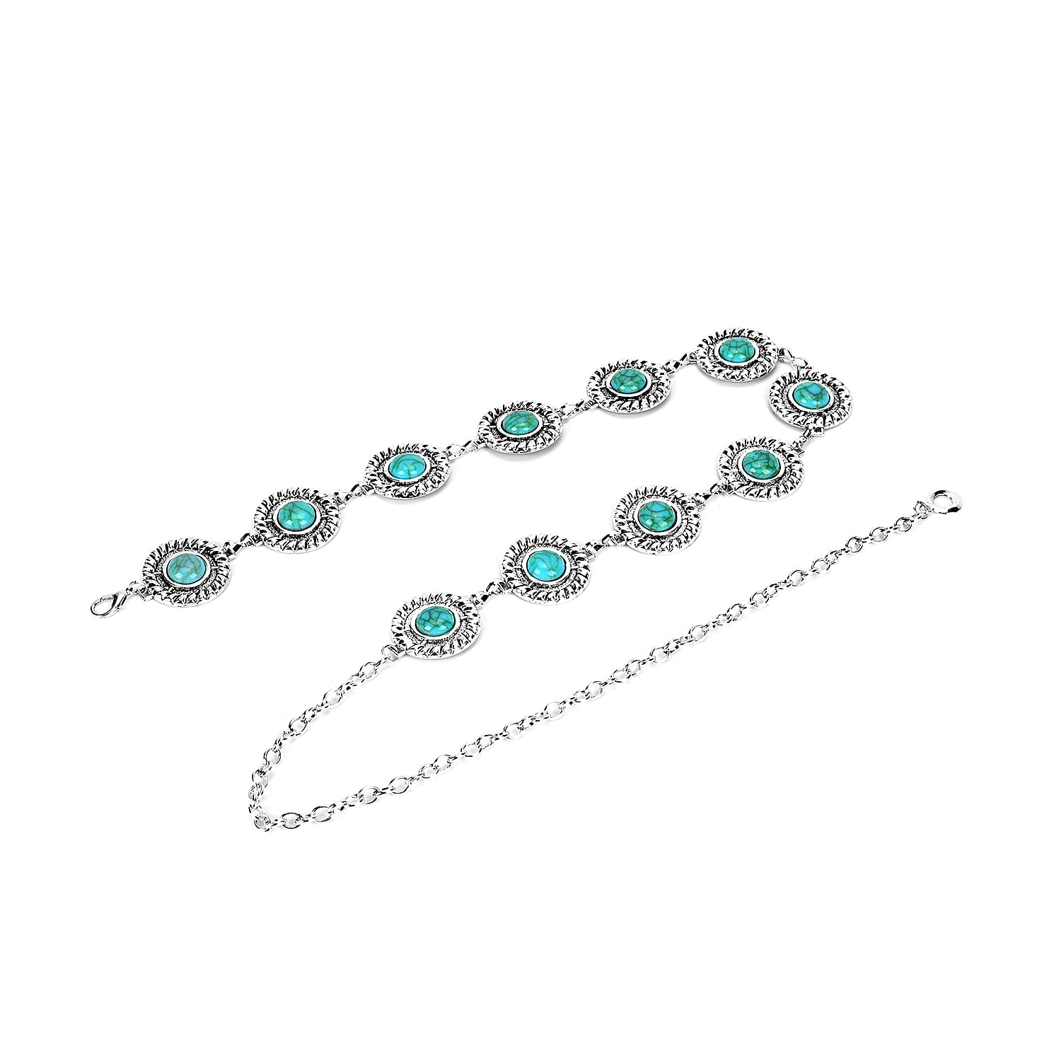 Womenâ€™s Concho Chain-Link Belt 7733608 4