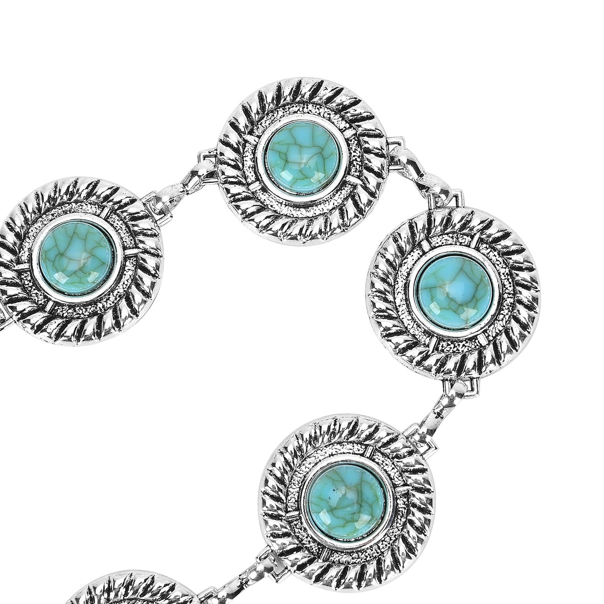 Womenâ€™s Concho Chain-Link Belt 7733608 5