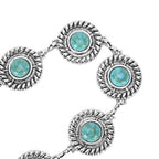 Women Concho Chain-Link Belt (Free Size, 110 cm) - Silver