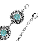 Women Concho Chain-Link Belt (Free Size, 110 cm) - Silver