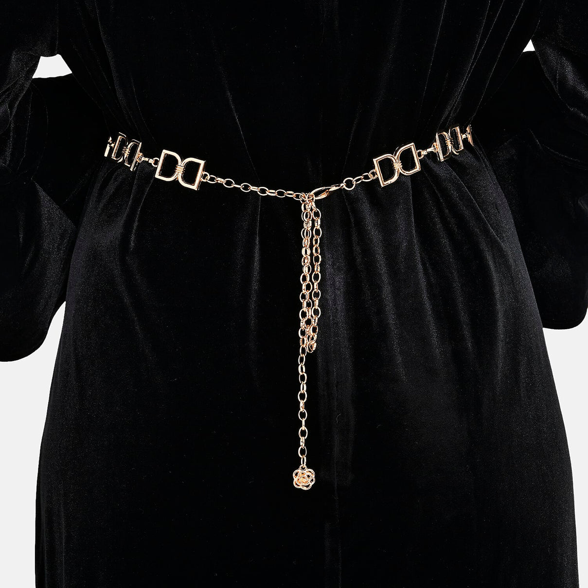 Women Stylish Chain-Link Belt (110cm) - Golden 7733598 3