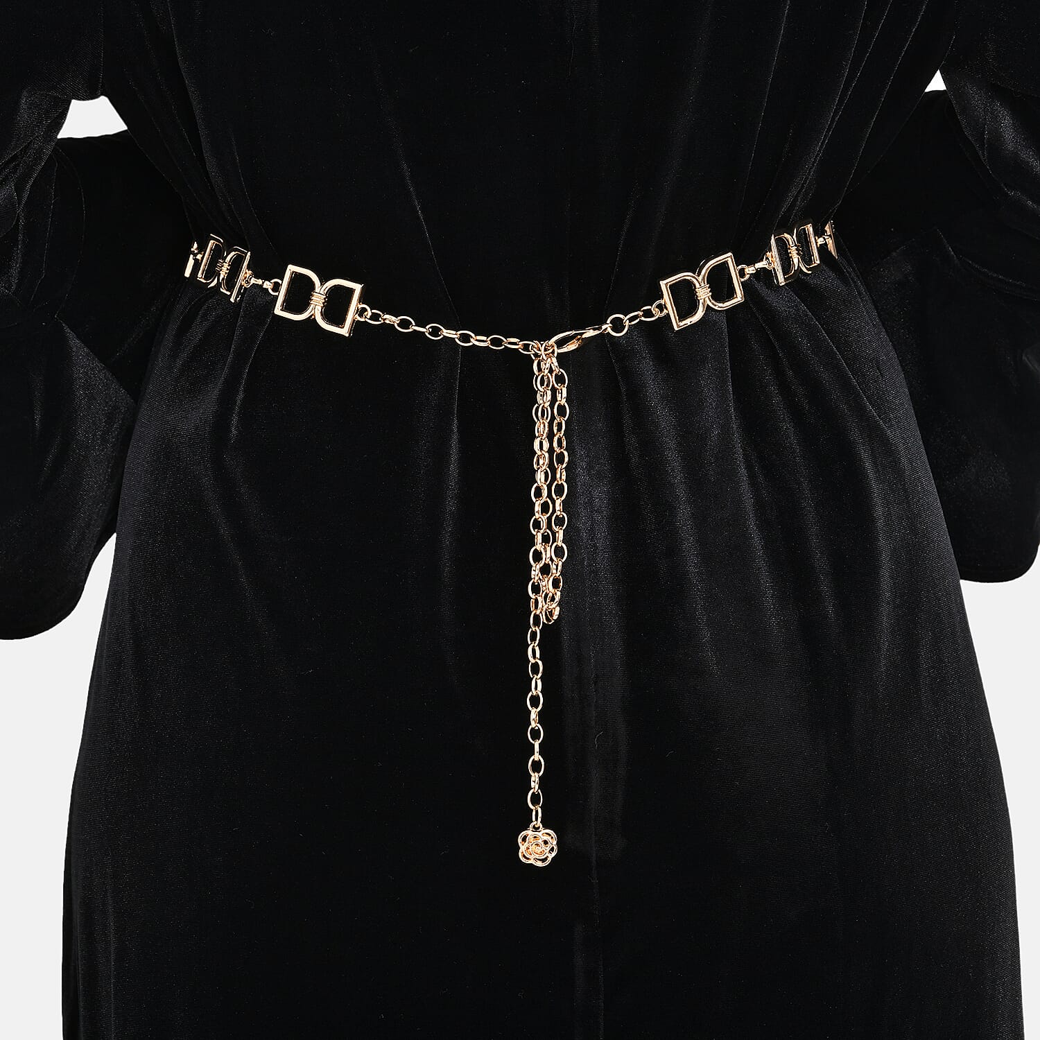Women Stylish Chain-Link Belt (110cm) - Golden 7733598 3