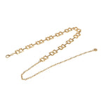 Women Stylish Chain-Link Belt (Free Size, 130 cm) - Golden