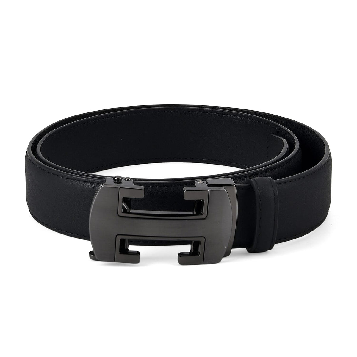 Genuine Leather Belt with Gift Box (Size - 130 CM) - Gunmetal 8426223 4