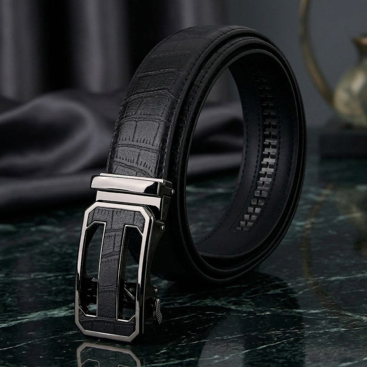 Genuine Leather Belt with Gift Box (Size - 115 CM) - Black 8426249 2