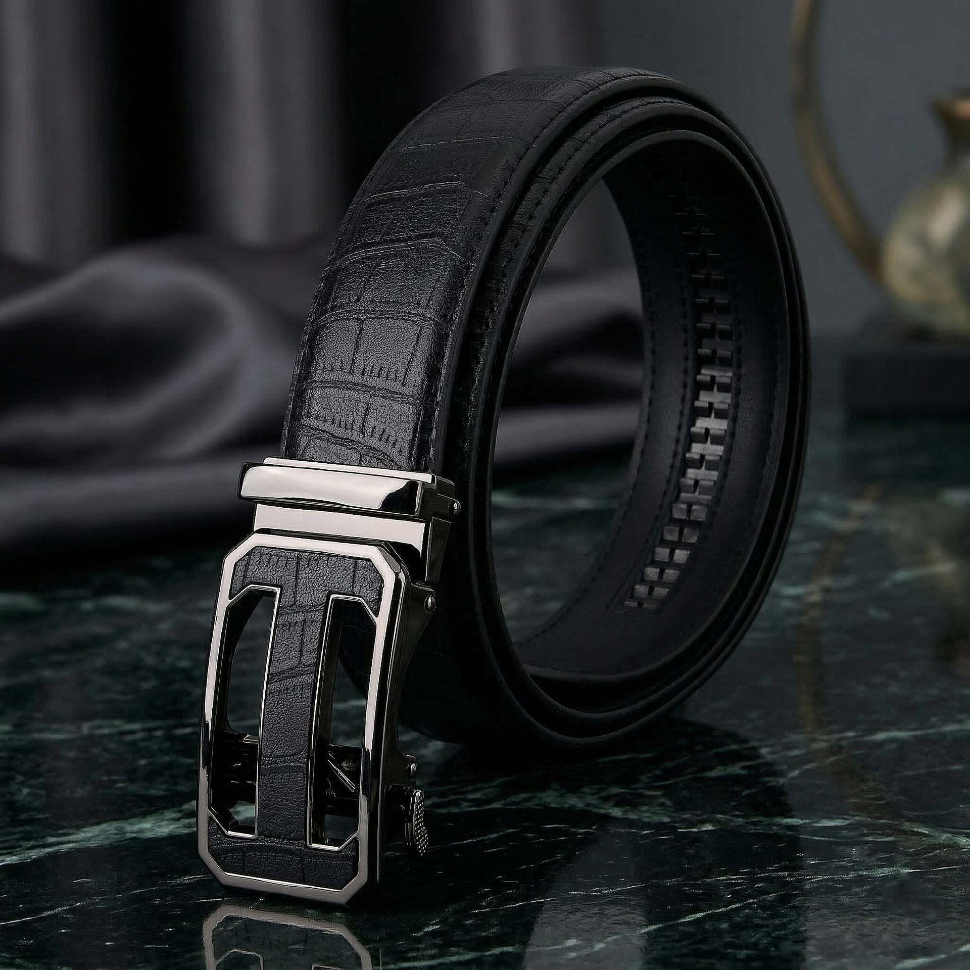 Genuine Leather Belt with Gift Box (Size - 115 CM) - Black 8426249 2