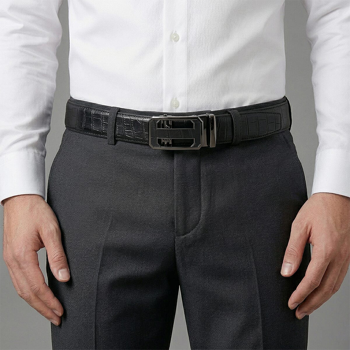 Genuine Leather Belt with Gift Box (Size - 115 CM) - Black 8426249 3