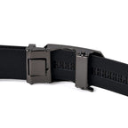 Genuine Leather Belt with Gift Box (Size - 115 CM) - Black